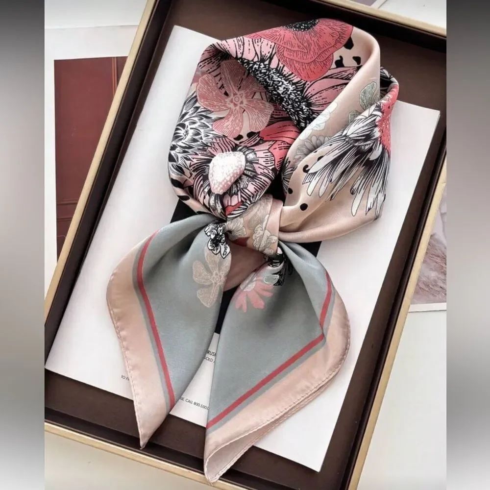 Boho floral pink Scarf N1366